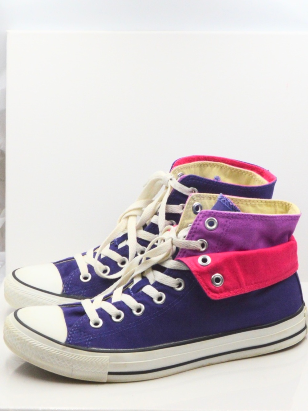 Converse Chuck Taylor All Star Two Fold Hi sneakers Shoes Pink Purple Mens Sze 8